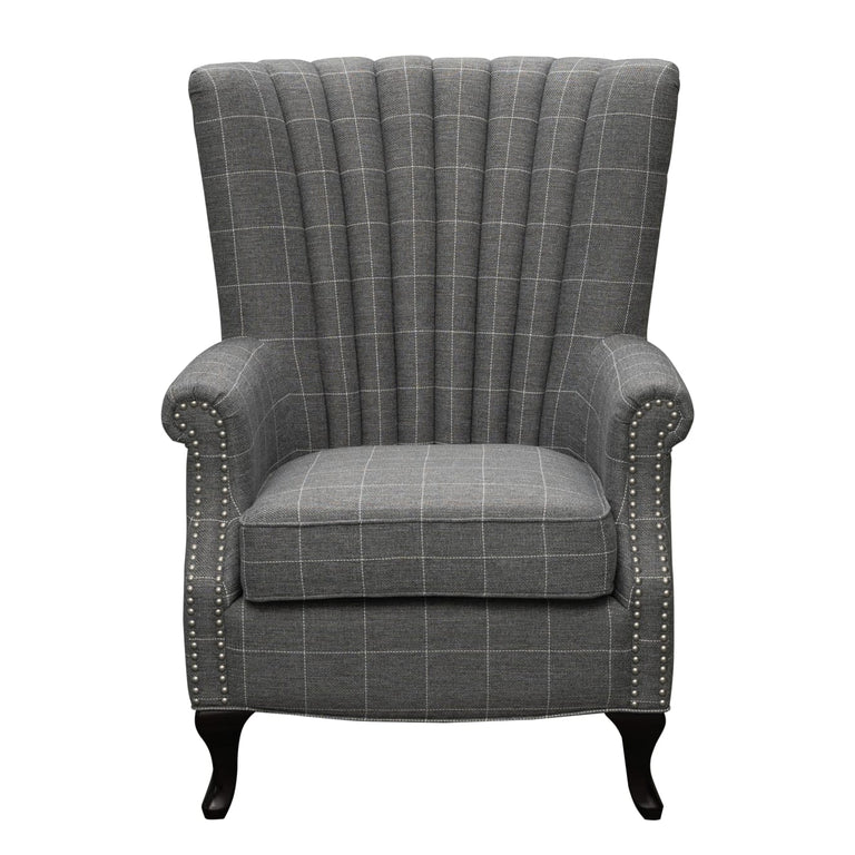 Grey Stripe Armchair
