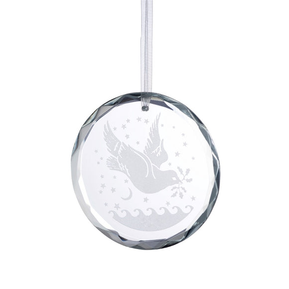 Galway Living Dove Round Hanging Ornament
