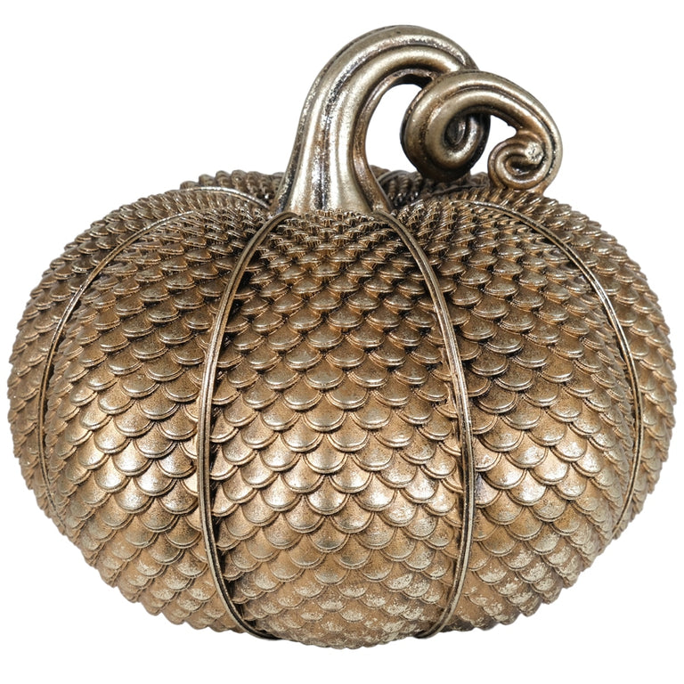 Fern Cottage Large Gold Pumpkin