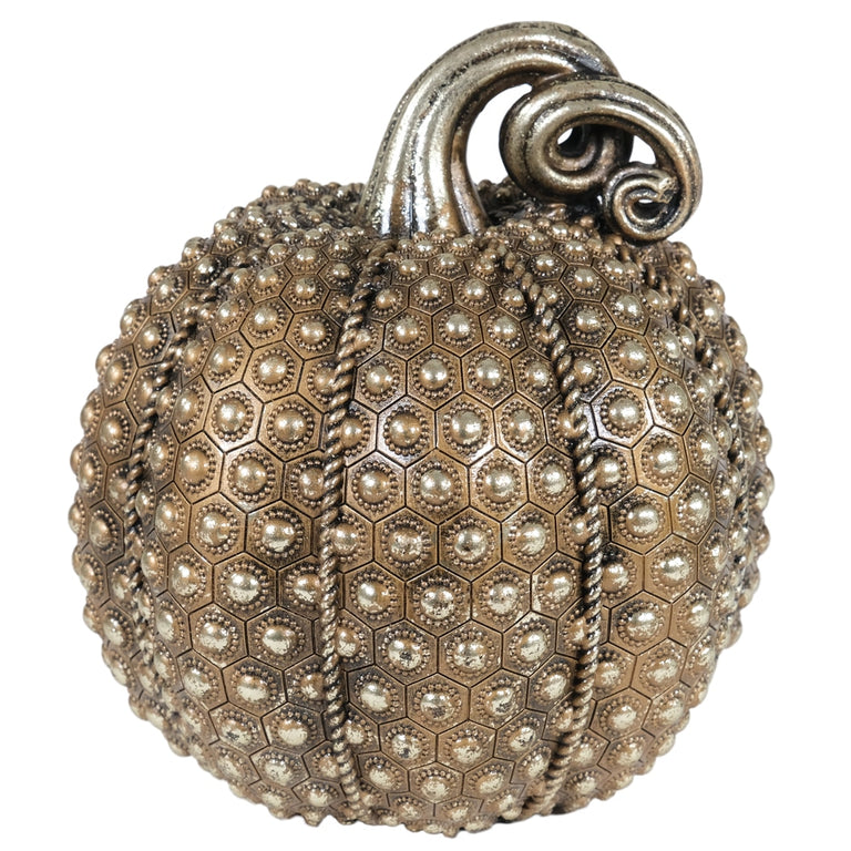 Fern Cottage Medium Gold Pumpkin