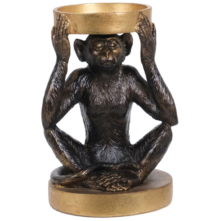 Fern Cottage Small Monkey Candle Holder