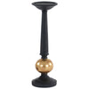 Fern Cottage Black and Gold Small Candle Holder