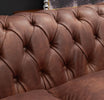 Chesterfield 3 Seater Brown Leather
