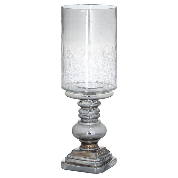 Fern Cottage Smoked Midnight Glass Candle Holder