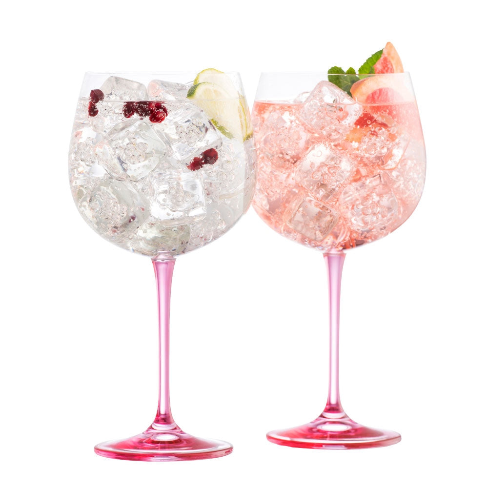 Galway Crystal Erne Blush Gin & Tonic Glasses Set of 2 - The