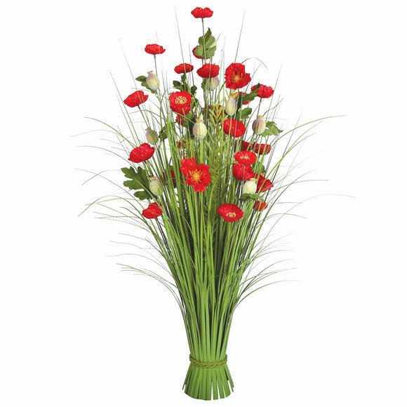 Decorative Bunch of Dried Flowers Red