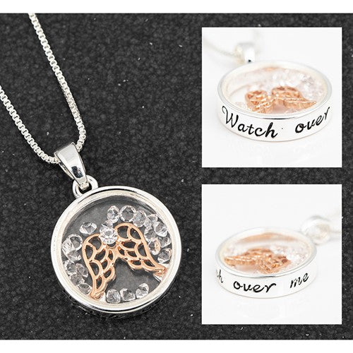 Equilibrium Crystal Angel Necklace