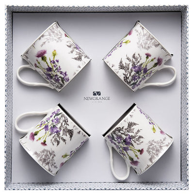 Newgrange White Thistle Mug Gift Set Of 4
