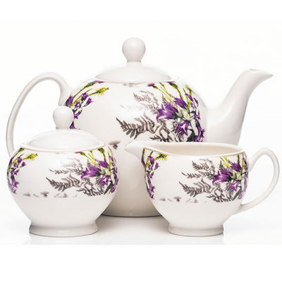 Newgrange White Thistle 3 Piece Tea Set
