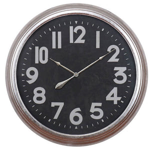Fern Cottage Large Silver Wall Clock