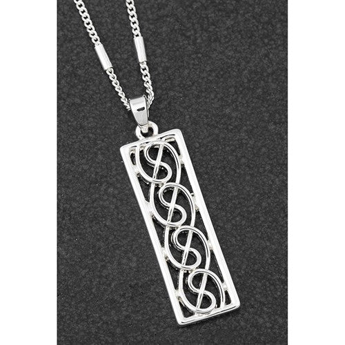 Equilibrium Celtic Rectangular Necklace