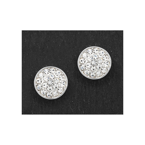 Equilibrium Sparkle Silver Stud Earrings