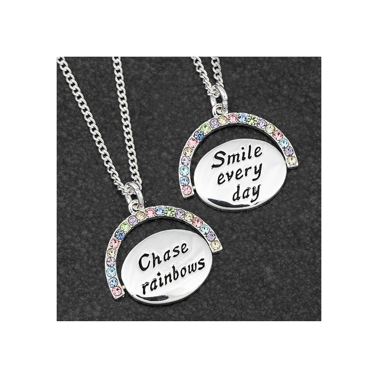 Equilibrium Spinning Heart Necklace Smile