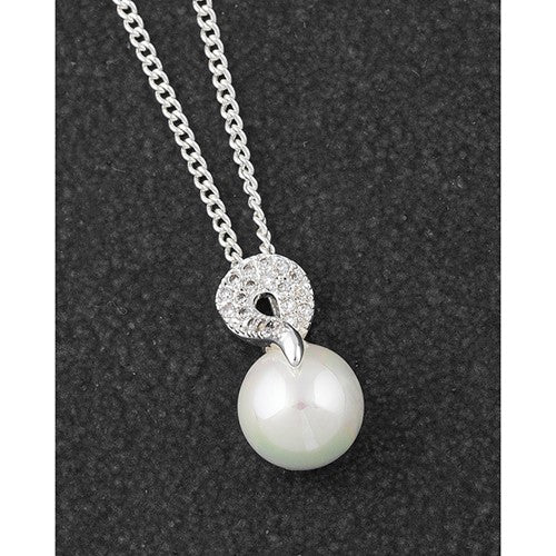 Equilibrium Swirl Pearl Necklace