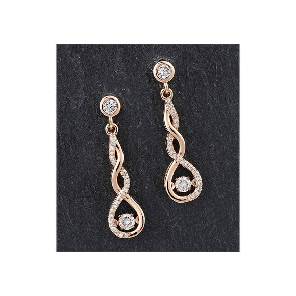 Equilibrium Moving Crystal Twist Earrings