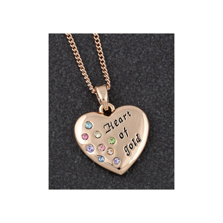 Equilibrium Pastel Sparkle Necklace HeartGold