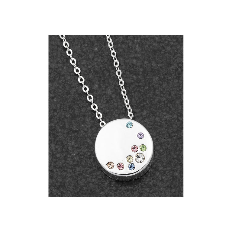 Equilibrium Elegant Pastel Circle Necklace