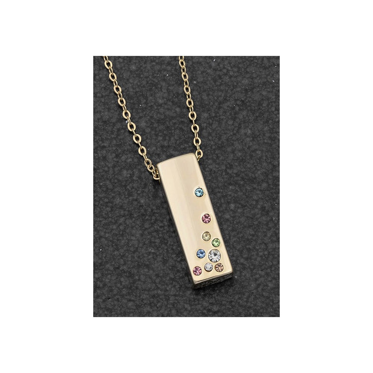 Equilibrium Elegant Pastel Oblong Necklace