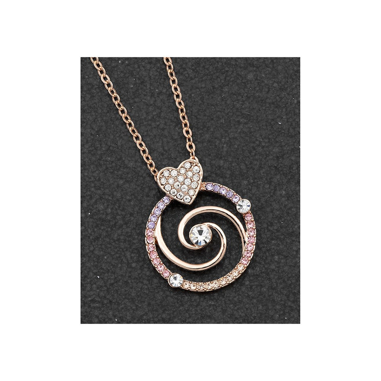 Equilibrium Elegant Pastel Swirl Necklace
