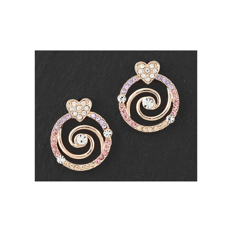 Equilibrium Elegant Pastel Swirl Studs