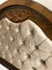 Close-up shot of the exquisite button-tufted detailing on the headboard of the Roma King Size Bed, adding a touch of elegance to any bedroom.