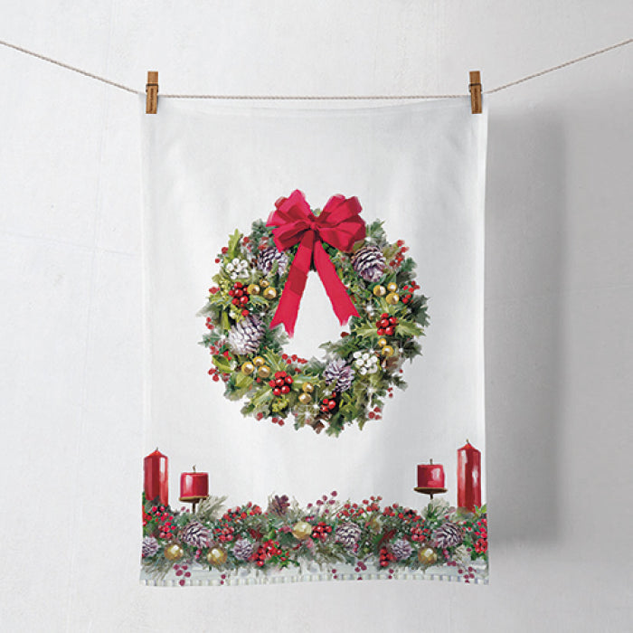 Kitchen Towel Bow On Wreath