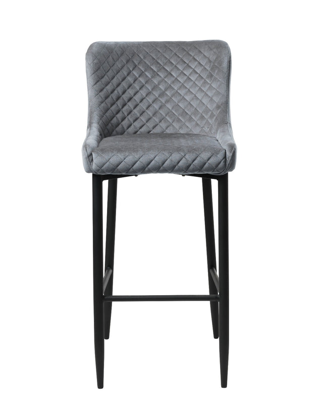 Ottowa Counter Stool Grey Velvet