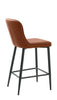 Hudson Bar Stool Brown PU  Stylish counter stool, perfect for adding a touch of luxury to your kitchen or dining room.