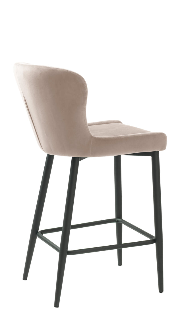 Granby Counter Stool Taupe Velvet