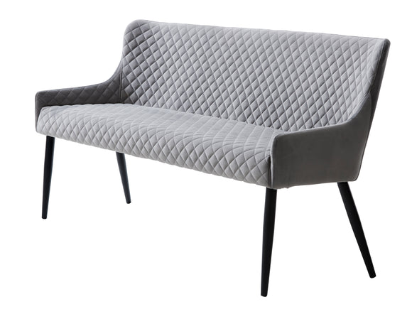 Ottowa Sofa Bench  Grey Velvet