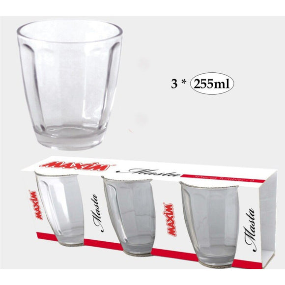 Set of 3 Glass Cups