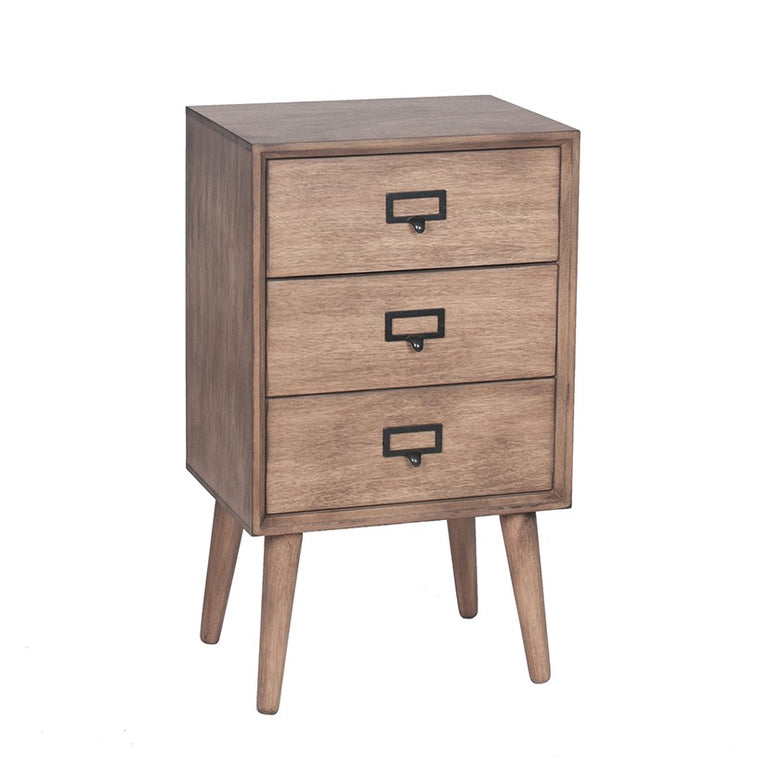 Desert Brown 3 Drawer Lamp Table