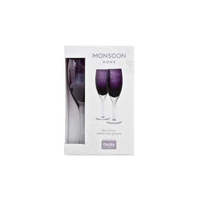 Monsoon Cosmic White Wine Glass Pack Of 2