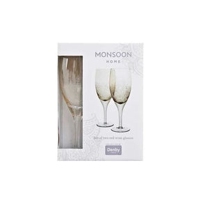 Monsoon Lucille Gold Red Wine Glass Pack Of 2