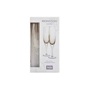 Monsoon Lucille Gold Champagne Flute Pack Of 2