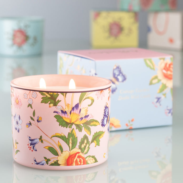 Belleek Aynsley Cottage Garden Double Wick Candle