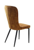 Elegant Black Metal Leg Dining Chair