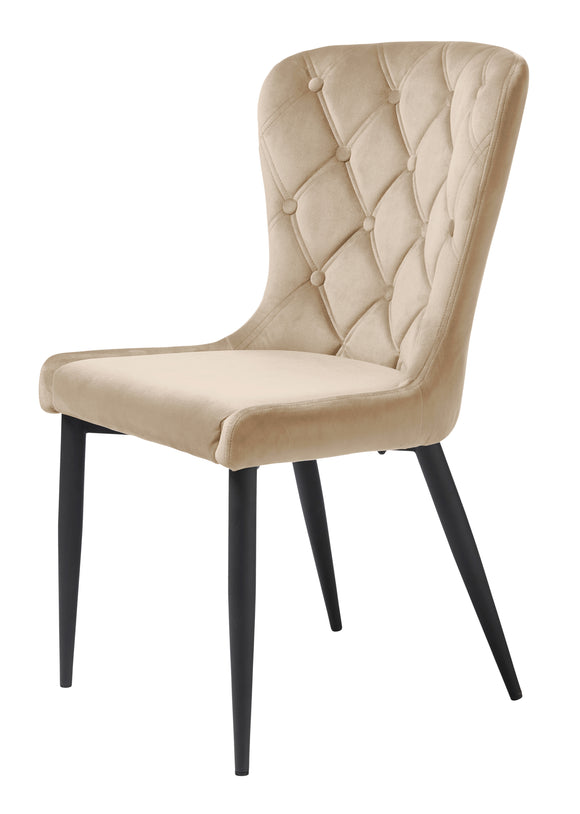 Taupe Velvet Granby Dining Chair - Stylish and Comfortable Seating for Dining Room