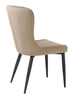 Diamond Stitched Taupe Velvet Dining Chair - Chic and Cozy Seating for Dining Room
