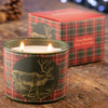 Aynsley Tartan Reindeer Candle - Teakwood & Fir