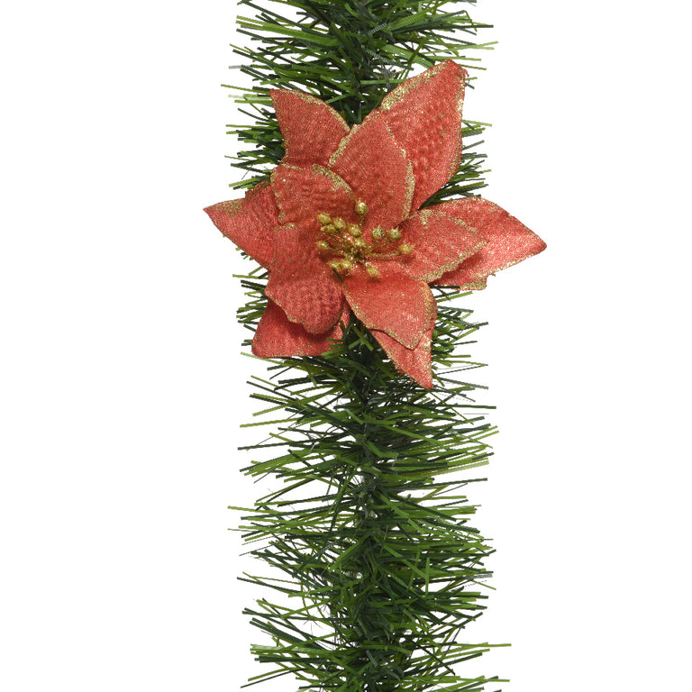 Tinsel PVC Shiny with 4pcs Lint Flower