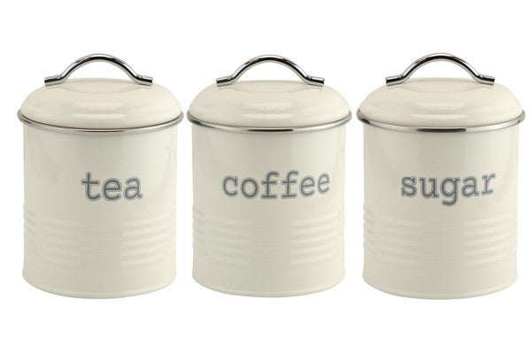 Apollo Housewares Canister set of 3 Cream