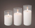 LED Wick Candle Glass Cylinder BO Indoor