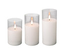 LED Wick Candle Glass Cylinder BO Indoor