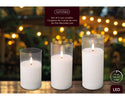 LED Wick Candle Glass Cylinder BO Indoor