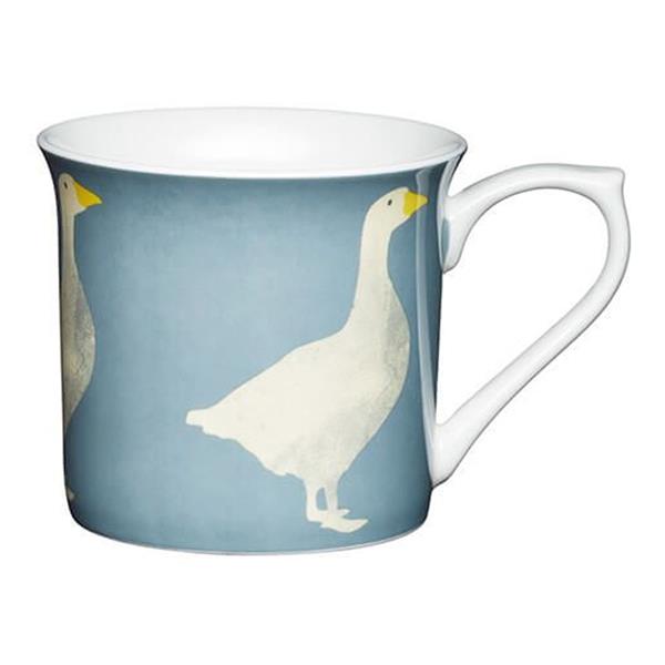 Fluted China Geese Mugs