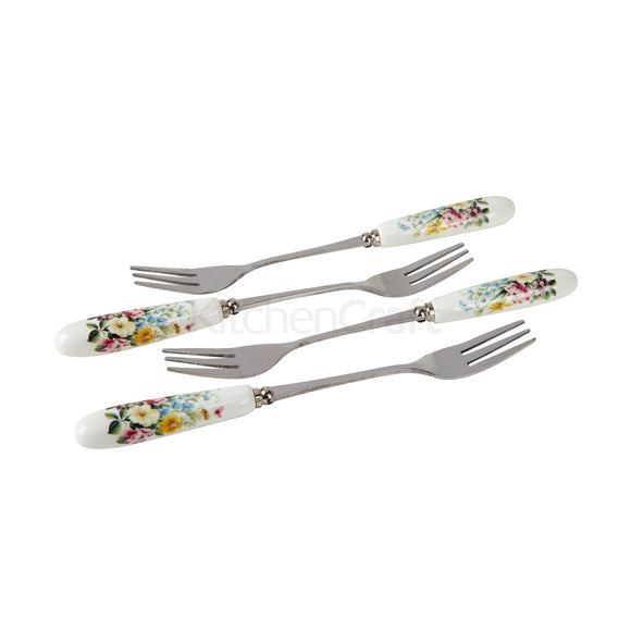 English Garden Set of 4 Pastry Forks