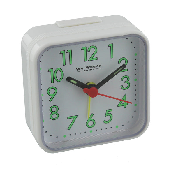 William Widdop Square Alarm Clock  White