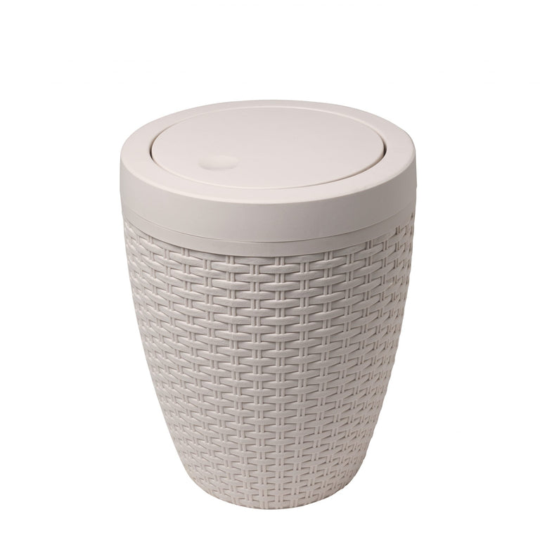Rattan Effect Bathroom Bin