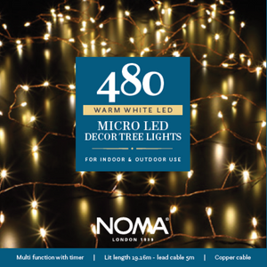 480 Warm White Micro Decor Tree Lights With Cooper Wire